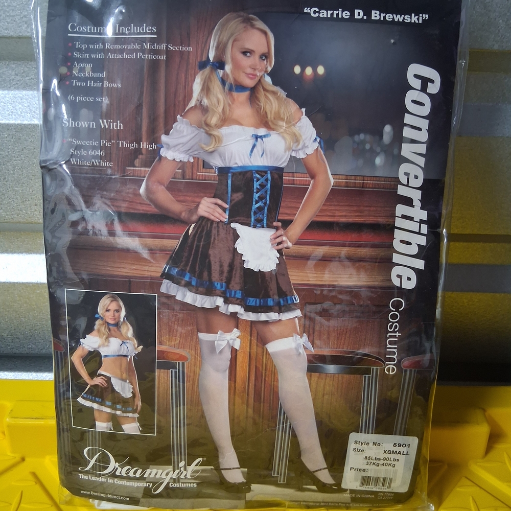 Dreamgirl Convertible Costume - Brown and White